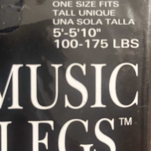 Music Legs Black Lurex Lace-Up Teddy one size new - Picture 4 of 8